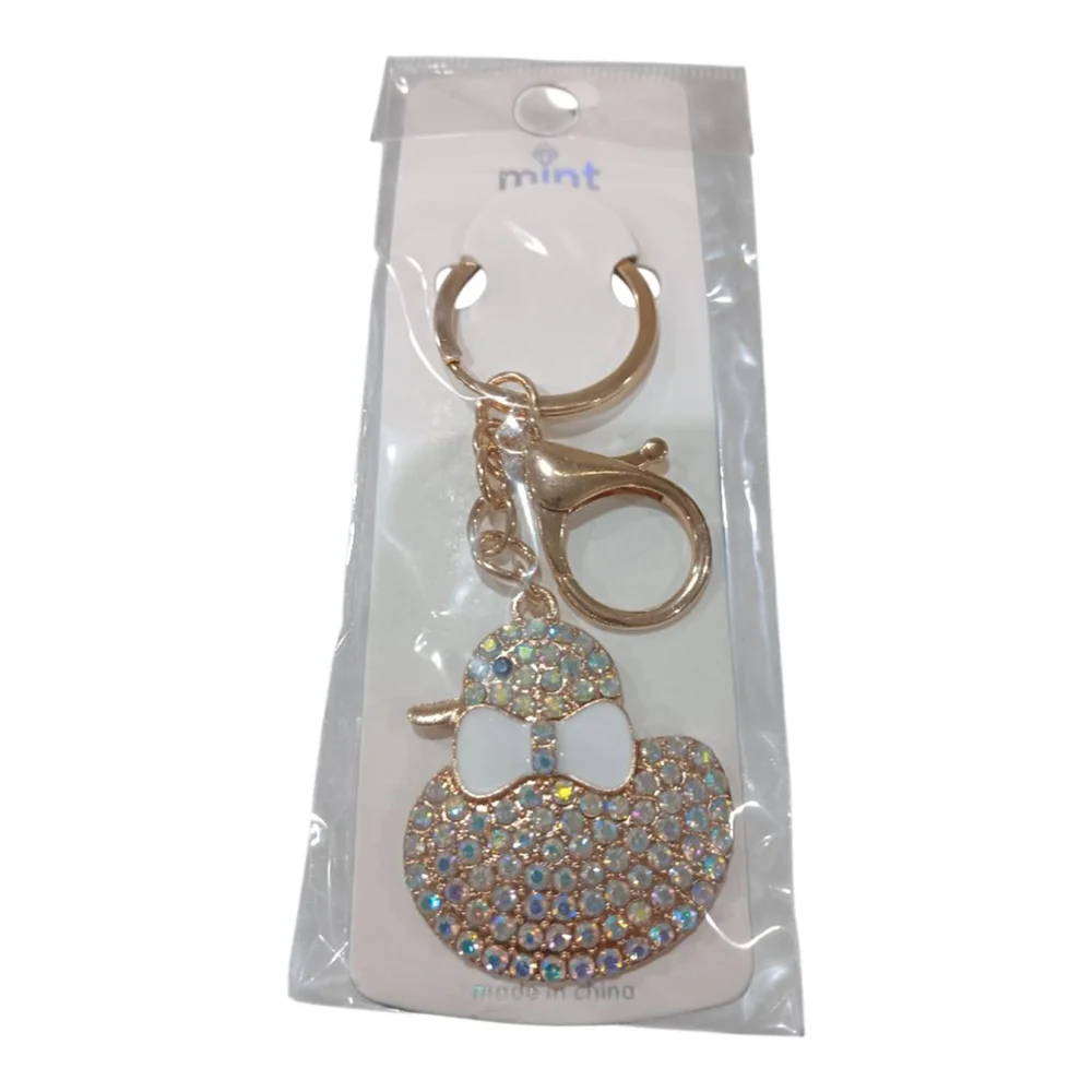 Duck your Favorite Valentine! Cute Iridescent Keychain Purse Backpack Charm!